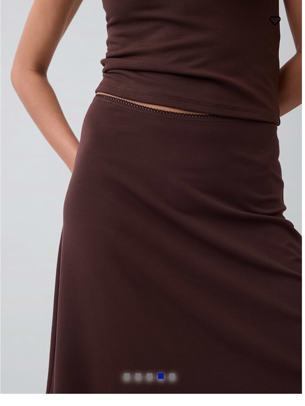 GAP Chocolate Brown Midi Skirt